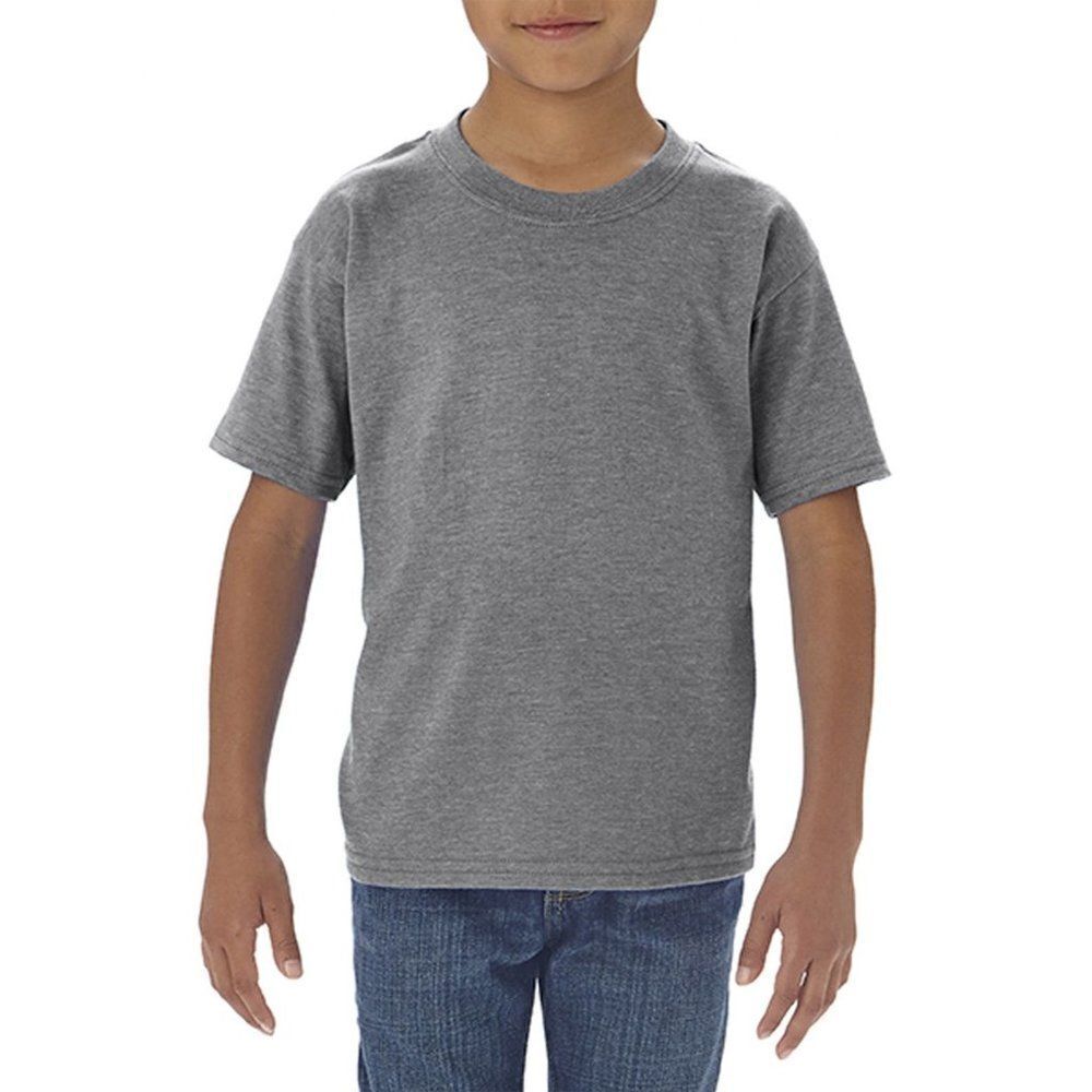 Gildan Mens Gray Heather Heavy Cotton Short Sleeve Crew Neck T Shirt Size XL